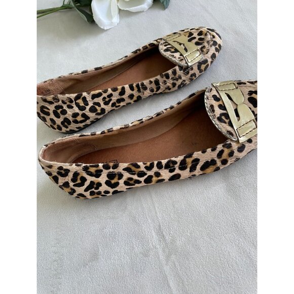 Sperry Leopard Print Loafers Gold Buckle Accent Womens M Shoes Whimsigoth 6.5 - Picture 3 of 8